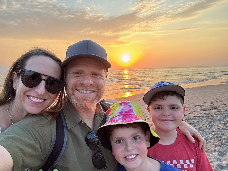 Jessica with her husband and two sons